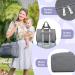 RUVALINO Diaper Bag - Large Stylish Weekender Travel Nappy Bag for Mom & Dad | Convertible Baby Bag with Changing Pad & Insulated Pockets (Gray) - Buy Online on GoSupps.com
