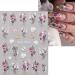 JMEOWIO 6 Sheets 3D Embossed Spring Flower Nail Art Stickers Decals Self-Adhesive 5D Colorful Summer Floral Tulips Nail Supplies Nail Art Design Decoration Accessories - Buy Online on GoSupps.com