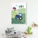 Lalelu-Prints 4 Set Pictures for Nursery | Sweet Vehicle Art for Boys | Perfect Baby Room Decor (DIN A4 Unframed) - Tractor Excavator Fire Brigade Police - Buy Online on GoSupps.com