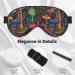 Colorful Mushrooms Sleep Mask - Cute Blackout Eye Cover for Travel | Adjustable & Soft Sleep Mask for Men & Women - Buy Online on GoSupps.com