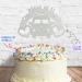 Cakeshop Cake Decoration Pack | Campervan 60s Theme Premium Double Sided Glitter Card Cake Topper & 25g Party Pack of Cake Sugar Sprinkles | Custom Name & Age Cake Decorations (Light Silver) Prime Glitter Card: Light Silver - Buy Online on GoSupps.com