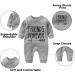 Culbutomind Baby Twins Bodysuit Set - Born Together Friends Forever Newborn Unisex Romper with Hat - Grey (3-6 Months) - Buy Online on GoSupps.com
