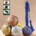 Side of Mugwort Massage Hammer - 10 Inch Manual Knocking Stick for Body & Neck Relief - Random Color Tassel Massage Tool - Buy Online on GoSupps.com