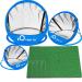Updated Golf Chipping Practice Net with Mat Set 24'' 18'' 12'' Indoor Backyard Hitting Nets Use, Pop Up Net Target Mat 12''24'' Blue 3Pcs(12'',18'',24'') with Mat