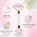 Shop ShowOff Pink Facial Jade Roller - Anti-Aging Gua Sha Massage Tool Set | Handmade Natural Rose Quartz for Youthful Skin - Buy Online on GoSupps.com