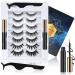 Uraqt Magnetic Eyelashes - 7 Pairs 3D False Eyelashes with Eyeliner & Tweezers | Waterproof & Reusable - Buy Online on GoSupps.com