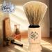100% Pure Boar Bristle Shaving Brush - Medium Beech Wood Handle | The Shave Factory for Ultimate Shave Experience - Buy Online on GoSupps.com