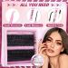 Fluffy Lash Clusters Kit - 150D & 200D Thick Volume Extensions | 14-20mm Wispy Individual Lashes | Includes Bond Seal Remover & Tweezers by Delyneph - Buy Online on GoSupps.com