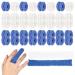 Tubular Bandage Finger Roll Cotton Finger Cots Elastic Finger Gloves Finger Dressings Finger Tips Bandage Tubular Gauze Blue White Bandages for Fingers Sprains and Swelling 15 x 600 mm(40 Pcs)