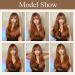 HAIRCUBE Auburn Wigs for Women - Long Wavy Wig with Bangs | Heat Resistant Synthetic Hair for Daily & Party Wear - Buy Online on GoSupps.com
