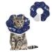 Cobee Soft Cat Cone Collar Protective Cute Small Cat Recovery Collar Adjustable Fasteners Collars for Kittens Cats E-Collars After Surgery Protective Wound Healing Fit 6.3"-9" Neck Circumference Planet