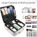 Frasheng Waterproof Travel Cosmetic Bag | Portable Make-Up Case with Adjustable Dividers | Marble Leather Makeup Organizer - Buy Online on GoSupps.com