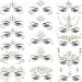 16 Pieces Noctilucent Face Gems Stick On Glow in The Dark Face Gems Rave Mermaid Face Gems Luminous Temporary Tattoo Stickers Resin Fluorescent Crystal Tattoo Stickers for Halloween Party Makeup