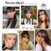 Dark Brown Wispy Bangs Clip in Hair Extensions - 100% Real Human Hair | HANYUDIE - Buy Online on GoSupps.com