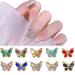 Crystal Butterfly Nail Charms 20pcs 3D Alloy Butterfly Charms for Nails Gold Shiny Zircon Butterfly Nail Art Charms Nail Diamonds Rhinestones Butterflies Nail Decor Accessories for Nails Design