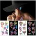 10 Sheets UV Neon Temporary Tattoos - Glow in the Dark Fake Tattoos for Rave Festival & Party Decorations - Buy Online on GoSupps.com