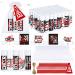 50 Sets Cheer Gifts Bulk 50 Cheer Lip Balm Bulk Moisturizing with 50 Organza Drawstring Gift Bags 50 Tags Cheerleader Gifts Cheer Gifts Bulk for Team (Red)