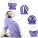 Lianzimau Katzenbody for Cats Post-Op | Long-Sleeved Catwear with E-Neck Band | Purple Streaked | M Size (1 Pack) - International Shipping Available - Buy Online on GoSupps.com