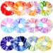 Kavya hair tie girl scrunching hair tie ladies tie-dye hair bands girls elastic braid rubber women 12 pieces soft hair accessories