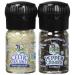 Celtic Sea Salt Organic Peppercorn and Light Grey Celtic Sea Salt Mini Grinders, 2.9 Ounces – Reusable, Refillable Glass Grinders with Additive-Free, Delicious Sea Salt and Peppercorn