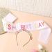 JIAHANG Letters Birthday Tiara Headband & Sash Set - Birthday Girl Gifts | Happy Birthday Accessories - Colorful & White - Buy Online on GoSupps.com