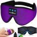 Bluetooth Sleep Mask Upgraded Musicozy 3D Sleep Headphones Eye Mask with Headphones for Men & Women Wireless Music Sleep Mask Sleeping Headphones for Travel/Nap/Yoga/Meditation/Night/Relaxation Purple