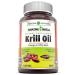 Amazing Omega Superba Krill Oil 500 Mg Softgels (Non GMO,Gluten Free) - 200mg Omega 3 Fatty Acids with 120 mg EPA & 56 mg DHA in Per Serving of 2 Softgels - Best Omega 3 Supplements (120 Count) 120 Count (Pack of 1)