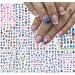 12 Sheets Cute Nail Art Stickers Cute Cartoon Nail Decals 3D Self Adhesive Nail Art Supplies Cartoon DIY Nail Designs Sticker Luxury Designer Nail Stickers for Girls Women Nail Decorations