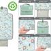 Portable Changing Mat Compact Wipe-Clean Mat for Newborns and Toddlers Travel Nappy Changing Bag with Pocket Soft and Padded Animal Safari Design Safari Green - Buy Online on GoSupps.com