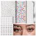 Teenitor Face Gems Self Adhesive Face Rhinestones for Makeup Festival Face Jewels Stick On Pearls Hair Gems Pearl Rhinestones Stickers for Face Hair Eye Makeup Nail Body Crafts