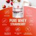 Natureletics Strawberry Whey Protein Powder 1kg - All-Natural No Sugar High BCAA 22.6% - Premium Quality from Germany - Buy Online on GoSupps.com