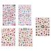 5 Sheets Nail Art Stickers Winter Stickers for Kids Xmas Nail Stickers Decorative Fingernail Stickers Holiday Fingernail Decals Manicure Decals Accessories Christmas Child