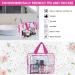 Sibba Clear Tote Bag - Large Transparent Waterproof Cosmetic Organizer Handbag in Fashionable Rose Red - Buy Online on GoSupps.com