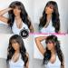 ALIPOP Black Body Wave Brazilian Human Hair Wig with Bangs 2X4 Glueless Lace 180% Density - 20 Wig - Buy Online on GoSupps.com