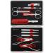 ZWILLING Manicure Set Pedicure Kit Nail Care Complete Set Cowhide Crocodile Edition 10-piece Red Red 10-piece Single