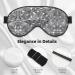 Silver Sequin Eye Mask - Soft Adjustable Sleep Mask for Comfort | Unisex Black Sleeping Mask - Buy Online on GoSupps.com