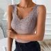 Shop Women's Pink Solid Space V-Neck Padded Vest & Thermal Underwear - Sexy Slim Fashion Outfit for International Shipping - Buy Online on GoSupps.com