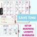Dotted Journal Stencil Set - Easy Layout Creation Kit for Planners - Includes Bullet Points, Checklists, and Calendars - Buy Online on GoSupps.com