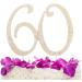 60 Cake Topper for 60th Birthday or Anniversary Gold Party Supplies & Decoration Ideas (Gold) - Buy Online on GoSupps.com