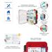 326-Piece Red Hard Case First Aid Kit - Exceeds OSHA & ANSI Guidelines for 100 People - Home, Office, Car, School, Emergency, Survival, Camping, Hunting & Sports - Buy Online on GoSupps.com
