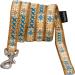 Touchdog Caliber Designer Embroidered Fashion Pet Dog Leash and Harness Combination Medium Brown Pattern Brown Pattern Medium - Buy Online on GoSupps.com