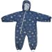LittleLife Children's Waterproof Fleece-Lined All-In-One Outdoor Puddle Rain Suit For Walking And Use in Baby Child Carrier Navy Stars 12-18 Months