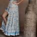 Sanahy Women Boho Floral Print High Low Maxi Dress - Blue XL - Buy Online on GoSupps.com