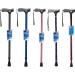 Carex Health Brands Soft Grip Walking Cane with Wrist Strap - Height Adjustable & Latex Free Handle - Blue Marble - Buy Online on GoSupps.com