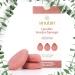 SINUTAN Konjac Sponge Set of 3 - Natural Bamboo Charcoal Green Tea Pure Red - Face Cleaning Sponge Detox Face Sponge Ecological Gift Idea