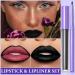 2Pcs Black Matte Liquid Lipstick & Lip Liner Set | Waterproof Long Lasting Smudge Proof | Perfect for Halloween & Goth Makeup - Buy Online on GoSupps.com
