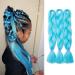 VOKEYLA Azure Blue Jumbo Braid Hair Extensions - 3 Pack Kanekalon Twist Braiding Hair for Women - Buy Online on GoSupps.com