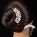 Bridal Bride Hair Accessories Pearl Alloy Leaf Hair Pin Wedding Hair Piece Pins for Women Mother of Bride Pearl Comb Pearl Hair Accessories for Wedding and Party - Buy Online on GoSupps.com