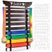 Winartton 10 Belts Karate Belt Display Rack with Stickers, Taekwondo Belt Display Holder, Martial Arts Belt Display, No Assembly Required, BJJ Hanging Holder for Kids and Adult