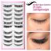 20 Pairs Wispy Mink Top & Bottom False Eyelashes Set with Applicator - Reusable Faux Mink Anime Lashes for Cosplay - Buy Online on GoSupps.com
